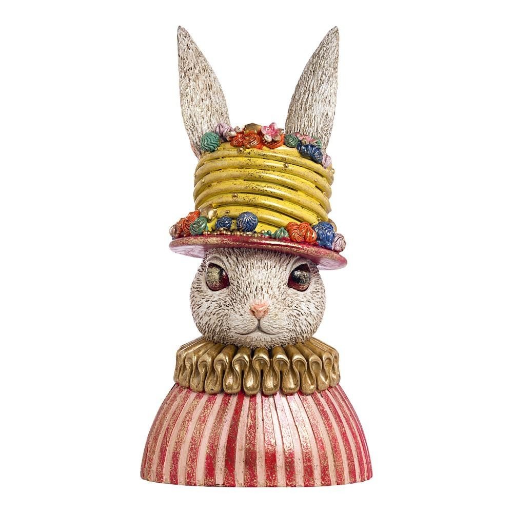 BUSTO CONIGLIO RESINA CM.26x19x50